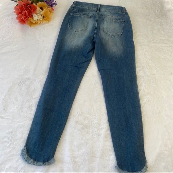 Catherine Malandrino Distressed Blue Skinny Jeans - Picture 8 of 8